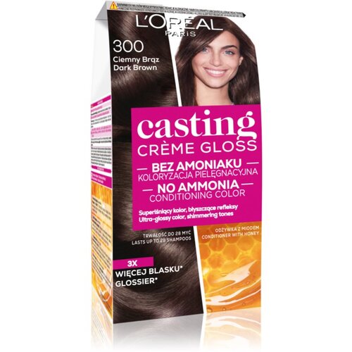 L&amp;acute;Or&amp;eacute;al Paris Casting Creme Gloss barva za lase odtenek 300 Ciemny Brąz 1 kos Slike