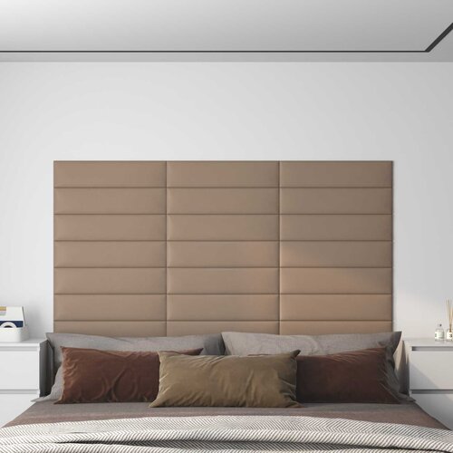  Zidna uzglavlja 12 pcs Boja cappuccina 60 x 15 cm tkanina Cene