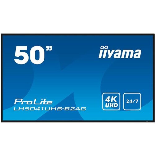 Iiyama monitor LFD PROLITE LH5041UHS-B2AG 50&amp;quot; Professional Digital Signage 4K 24/7 3840x2160 VA 16:9 500cd 5000:1 landscape, portrait - LH5041UHS-B2AG Slike