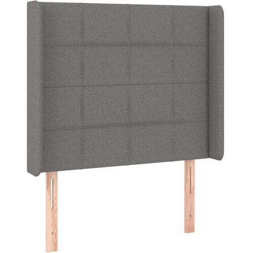  Uzglavlje tamnosivo 103 x 16 x 118/128 cm od tkanine Slike