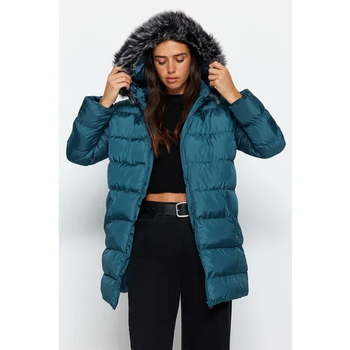 Trendyol Winter Jacket - Green - Puffer