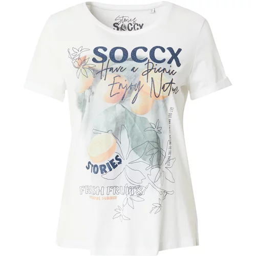 Soccx Majica mešane barve / volneno bela