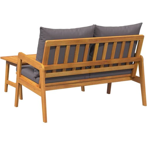 Bistro set s jastukom 2 pcs Prirodna nafta Čvrsto drvo akacije Slike