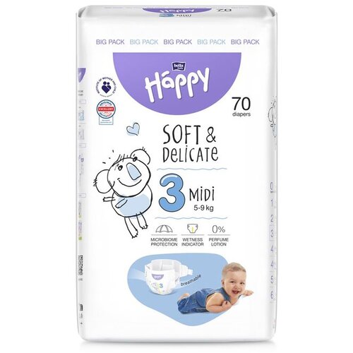 Bella Baby Happy dječje pelene Midi 3, 70 pelena Cijene