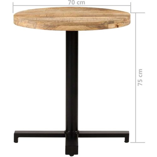 VidaXL bistro stolić okrugli &amp;Oslash; 70 x 75 cm od grubog drva manga Slike