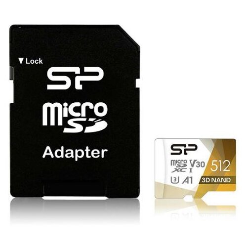 SiliconPower SP MICROSDXC + ADAPTER 512GB U3 CL10 memorijska kartica Cijene