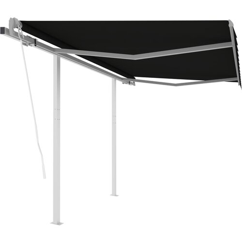 vidaXL avtomatsko zložljiva tenda s stebrički 3,5x2,5 m antracitna Cene