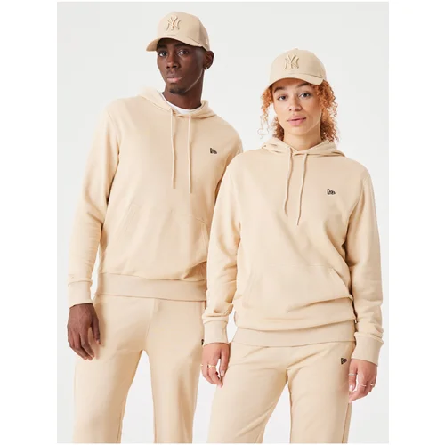 New Era Beige Unisex Hoodie - Men