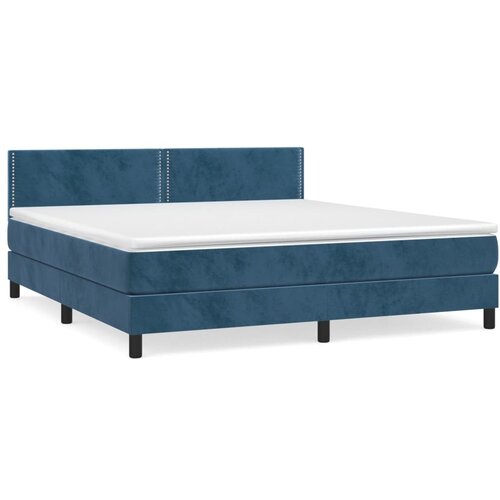 Maison Chic Box spring postelja - Vzmetna postelja z vzmetnico temno modra 180x200 cm žamet SL21331, (21892445) Cene