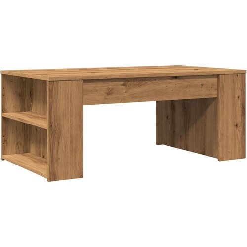 Maison Chic Klubska mizica - kavna mizica - Nizka mizica artisan hrast 102x55x42 cm inženirski les, (21754837) Slike