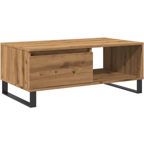 Maison Chic Klubska mizica - kavna mizica - Nizka mizica artisan hrast 90x50x36,5 cm inženirski les, (21754649) Cene