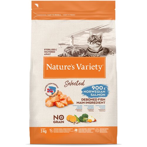 Nature&amp;#039;s Variety Selected Sterilised norve&amp;scaron;ki losos - 3 kg Slike
