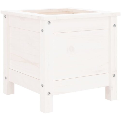 Maison Chic Vrtno cvetlično korito - Cvetlični Lonec belo 40x40x39 cm trdna borovina, (21789022) Cene