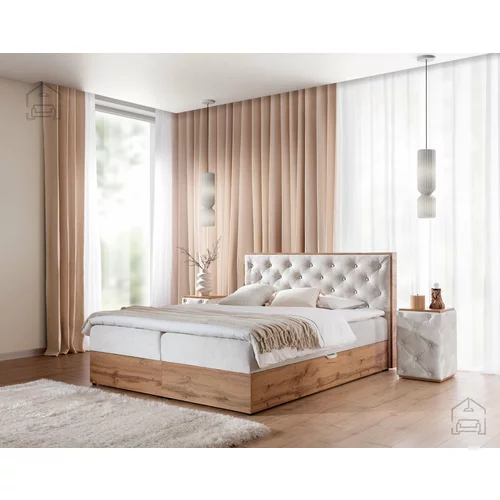 Meble Gruška Boxspring postelja Wood-10 - 180x200 cm