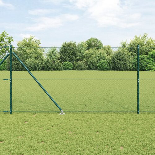 vidaXL ograja set 2 zelena kovina, plastika 25 x 1.2 m vzdržljiv Cene