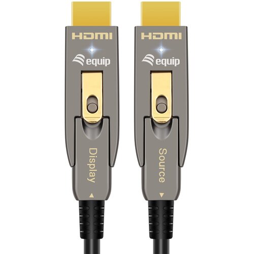 Equip HDMI 2.0 Detachable Type D + A Active Optical Cable, 20m, 4K /60Hz Slike
