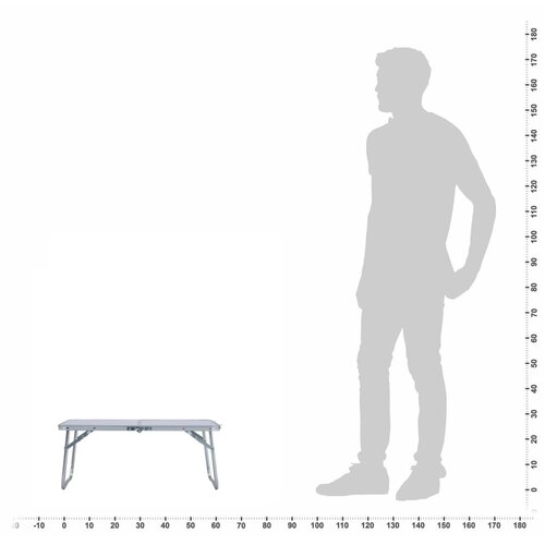  Sklopivi stol za kampiranje bijeli aluminijski 60 x 40 cm Slike