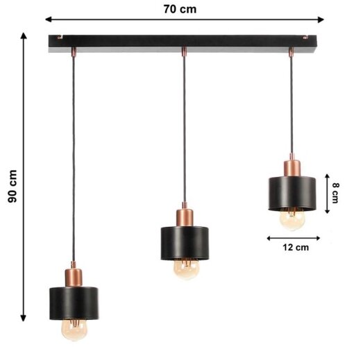  Luster na sajli BODO 3xE27/60W/230V Slike