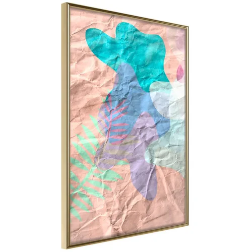  Poster - Colourful Camouflage (Peach) 20x30