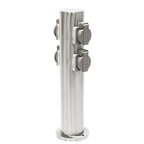 INOX stebriček in električni razdelilec 4 vtičnice 230V IP44 400mm Cene