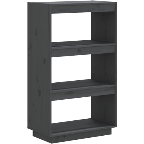 Maison Chic Knjižna omara - Knjižni regal siva 60x35x103 cm trdna borovina, (21723471) Cene