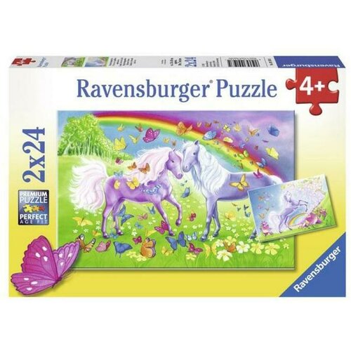 Ravensburger puzzle - Dugini konji - 2x24 delova Slike