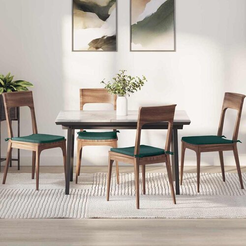  Jastučići za sjedenje 4 pcs Tamnozelena 40 x 40 x 3 cm tkanina Cijene