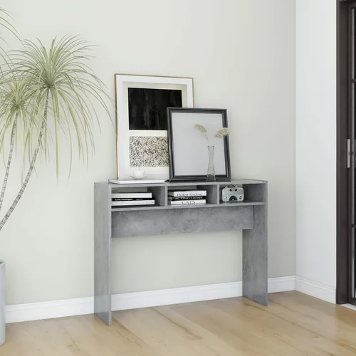  Konzolni stol siva boja betona 105 x 30 x 80 cm od iverice