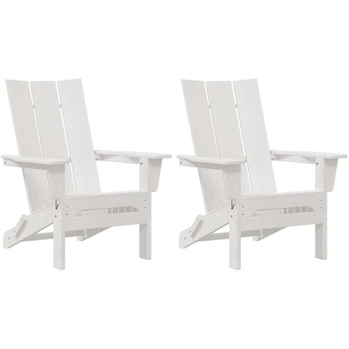  Vrtna stolica 2 pcs Bijelo 80.5 x 74.5 x 92 cm Polietilen Slike