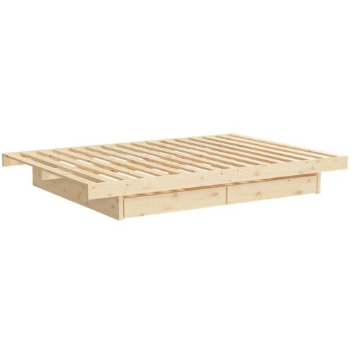 Karup Design Postelja iz masivnega bora s prostorom za shranjevanje z letvenim dnom 120x200 cm v naravni barvi Kanso &amp;ndash; Slike