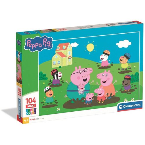 Peppa Pig Peppa pra&scaron;iček Veselo skakanje po lužah 104-delni maxi puzzle &ndash; Cene