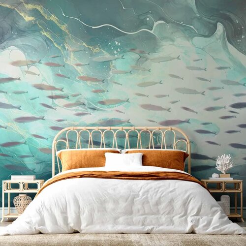  Foto tapeta - School of small fish 200x140 Premium Cene