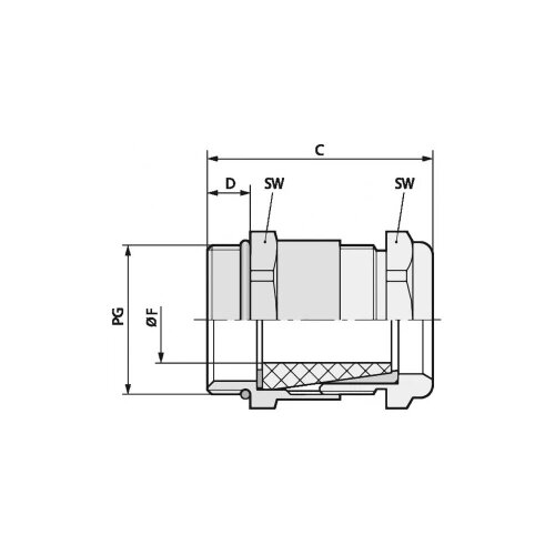  Kabelska uvodnica PG9 mesing prirodne boje LappKabel SKINDICHT SHV-VITON PG 9/9/6 50 kom. Cijene