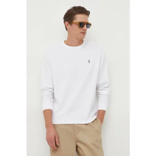 Polo Ralph Lauren Pamučna majica dugih rukava boja: bijela, bez uzorka