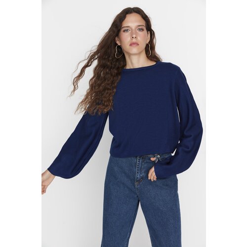 Trendyol Sweater - Navy blue - Regular fit Cene