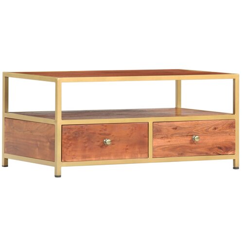 VidaXL Klubska mizica 90x50x40 cm trden akacijev les Slike