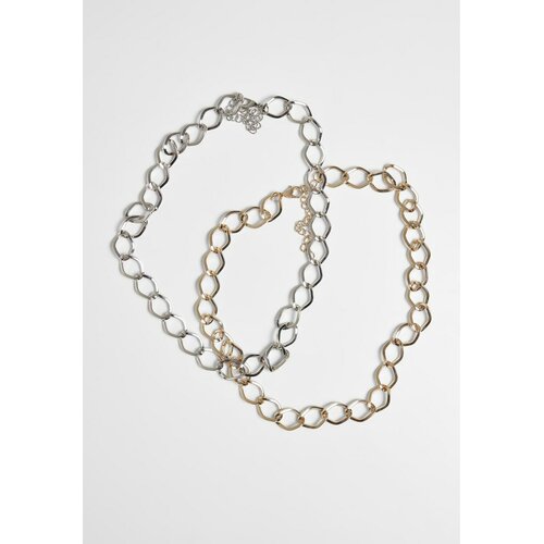 Urban Classics big classic necklace 2-Pack gold/silver one size Cene