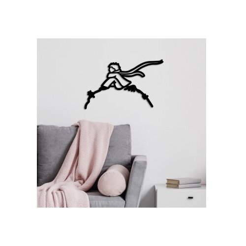 WALLXPERT Zidna dekoracija Mali princ 2, 63x40 cm, 1,5 mm, Crna Cene