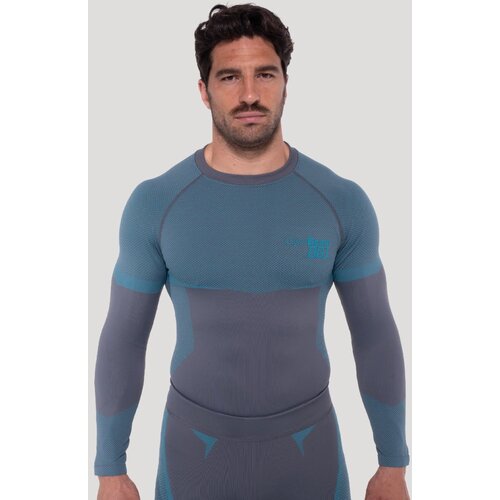 GymBeam OG1 Seamless Longsleeve Grey/Blue M Cene