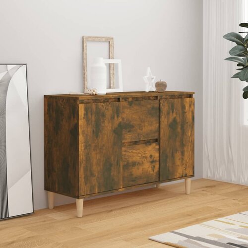 The Living Store Komoda dimljeni hrast 101x35x70 cm inženirski les - Komoda, (21663585) Slike