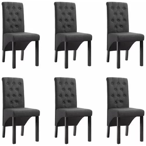  Jedilni stoli 6 kosov temno sivo blago