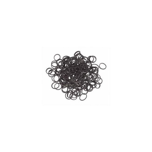 Gumice za kosu Sibel 15 mm 500 kom &amp;ndash; Crne Slike