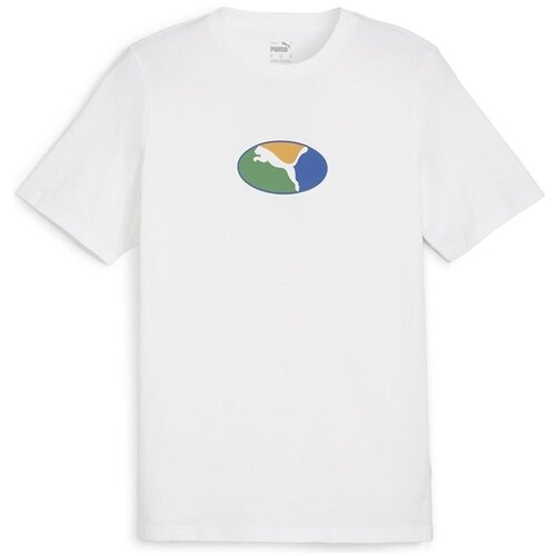 Puma Majice s kratkimi rokavi Graphics Execution Tee Bela Slike