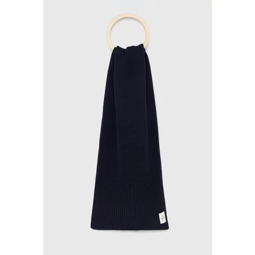 Liu Jo Kratki šal s primjesom vune boja: tamno plava, jednobojni model