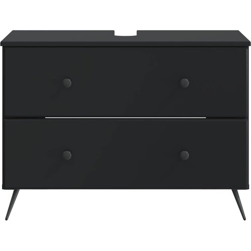  Kupaonski ormarić za sudoper BREDA Crna 82 x 41 x 59 cm Slike