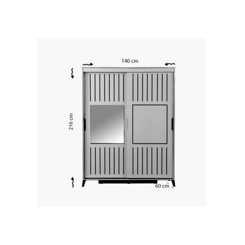 Hanah home Ormar 140x216x60cm Bijeli Slike