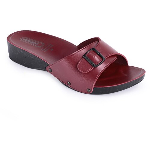 Esem Mules - Burgundy - Flat Slike