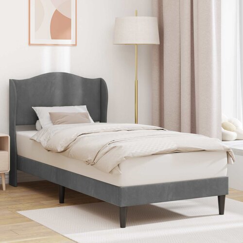  Krevetna konstrukcija s uzglavljem Tamnosiva 90 x 190 cm Bar&scaron;un Cijene