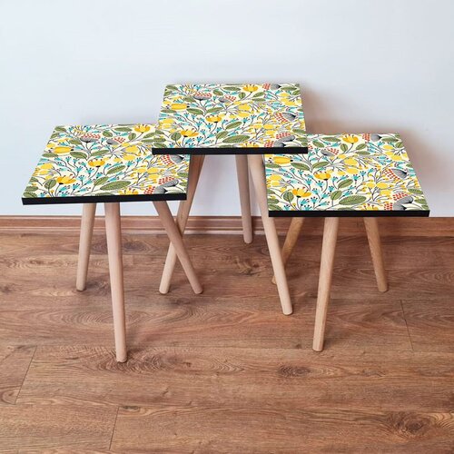 Hanah home 3Shp201 - multicolor multicolor nesting table (3 pieces) Cene