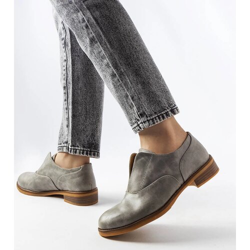 Gemre Gray eco-leather derby shoes Burdett Cene
